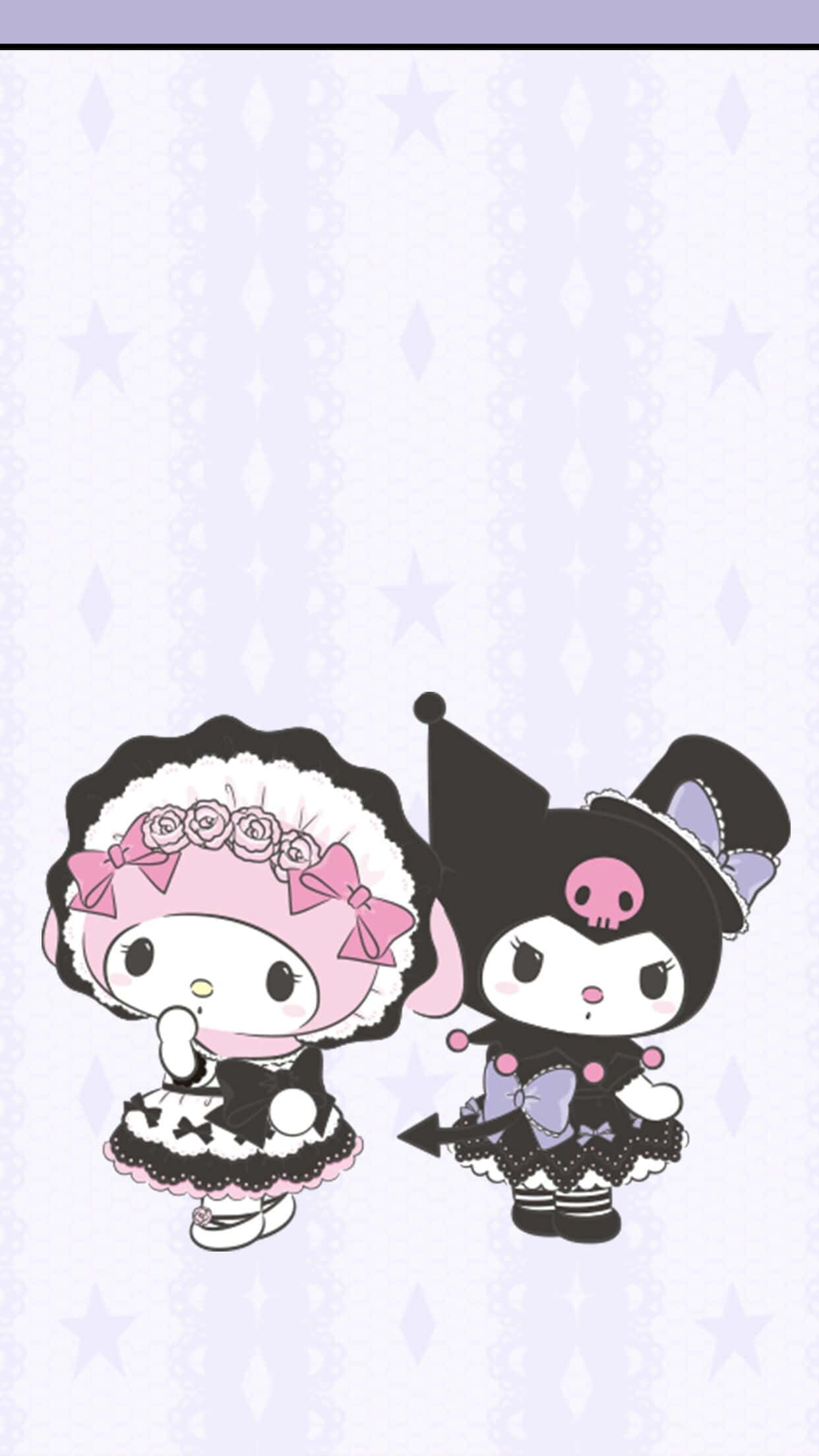 Kuromi iPhone My Melody 女仆装 壁纸
