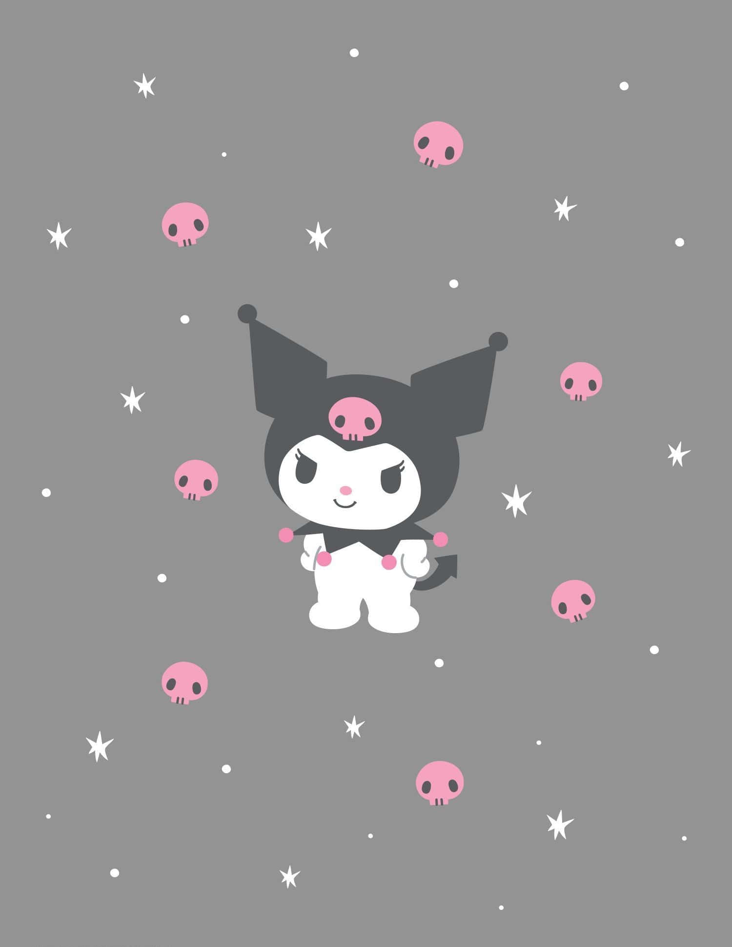 Kuromi iPhone 骷髅与星星 壁纸