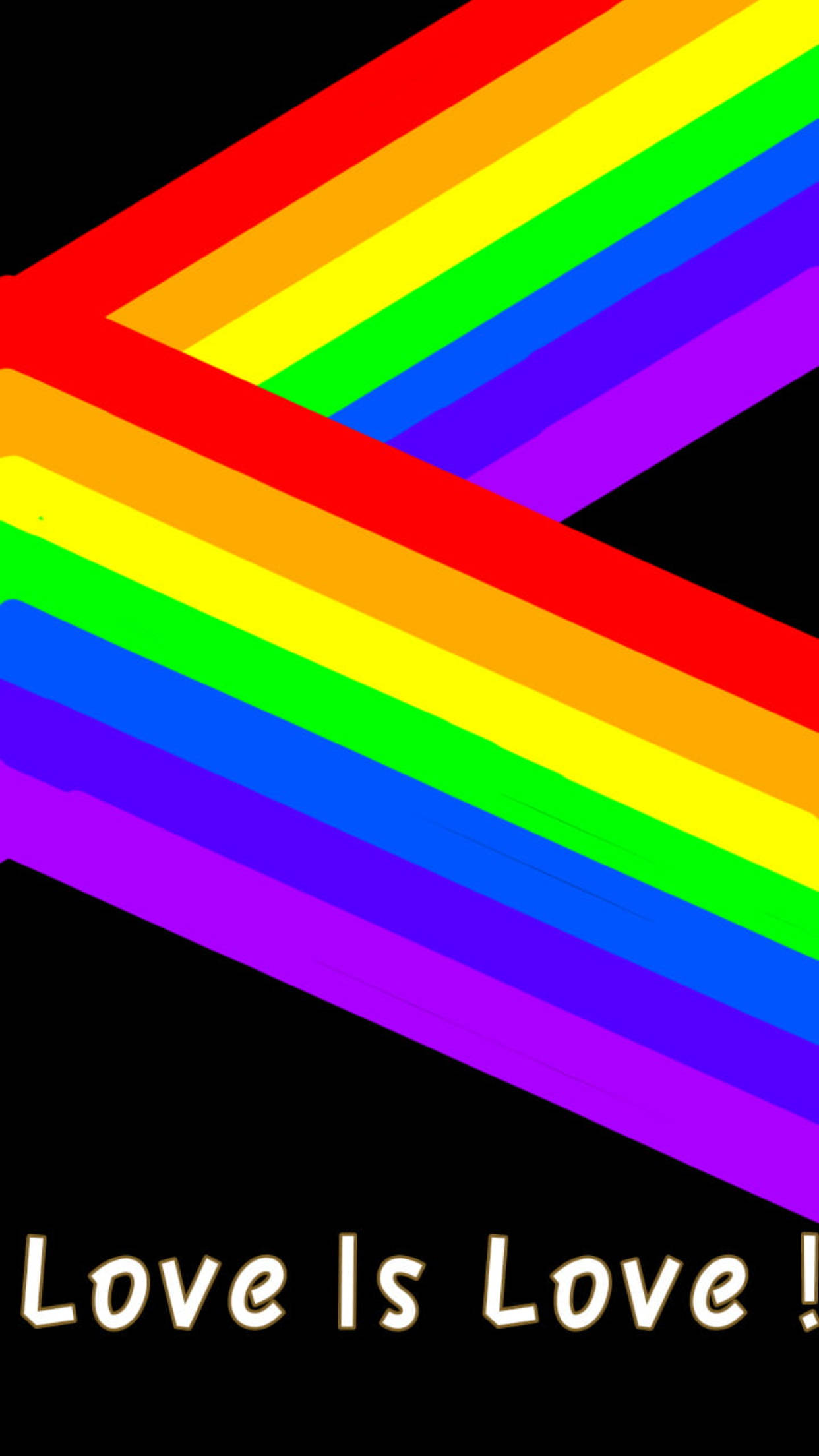 之字形彩虹LGBT手机壁纸 壁纸