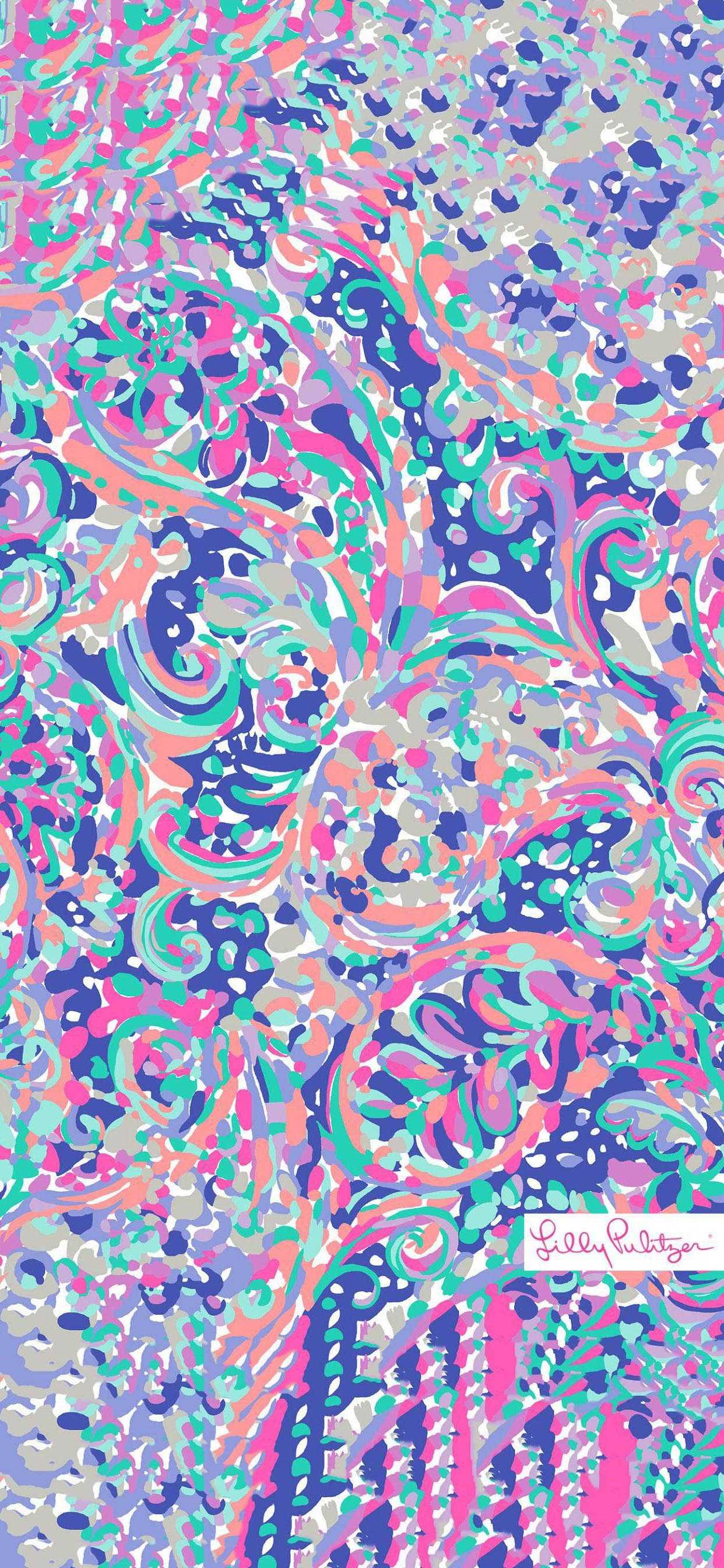 Lilly Pulitzer 紫色抽象艺术 壁纸