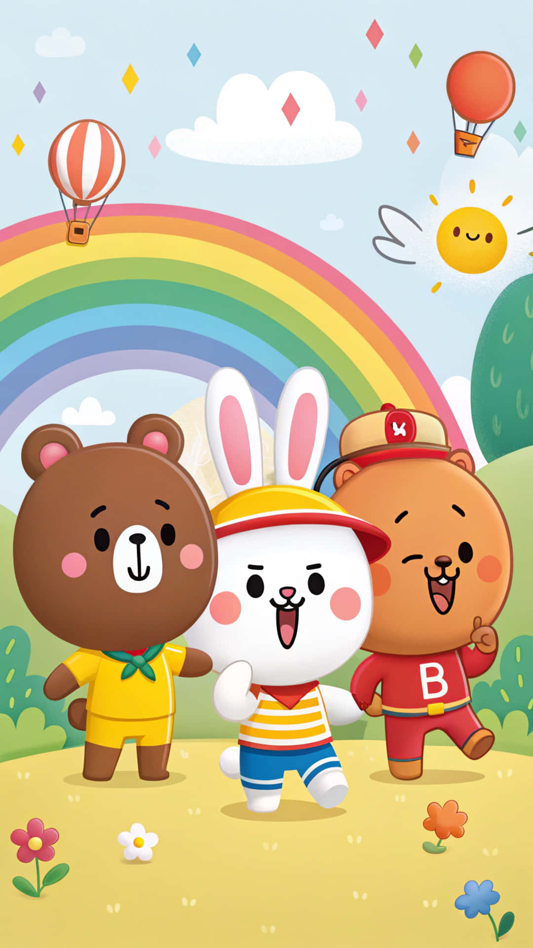 群体、小狗、色彩、小猫、卡通、爱、友谊、朋友、罂粟、花朵、Line Friends、品牌、壁纸、线条、浣熊、熊猫、家庭、一排、艺术、系列