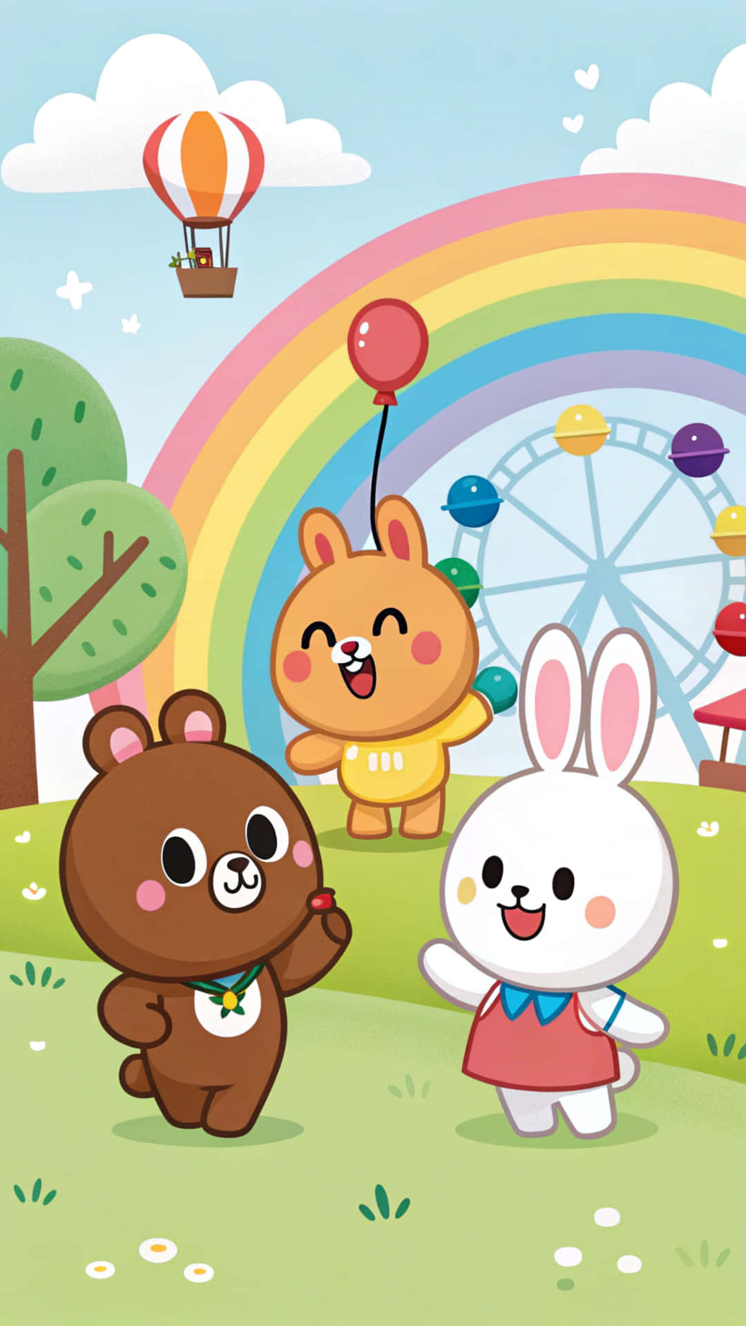 群体、小狗、色彩、小猫、卡通、爱、友谊、朋友、罂粟、花朵、Line Friends、品牌、壁纸、线条、浣熊、熊猫、家庭、一排、艺术、系列