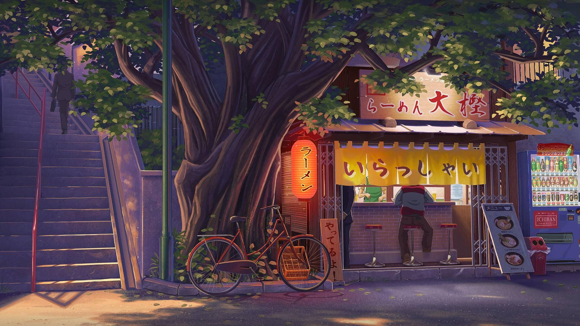 深夜拉面店Lo-fi怀旧美学壁纸 壁纸