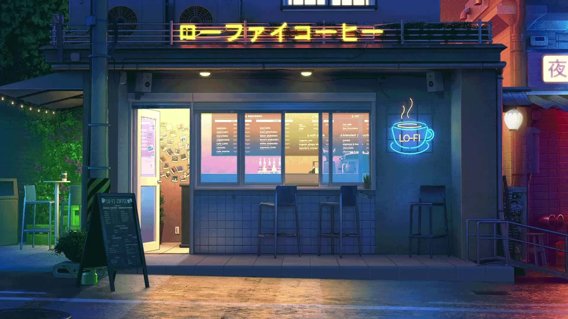 Lofi动漫咖啡馆 壁纸