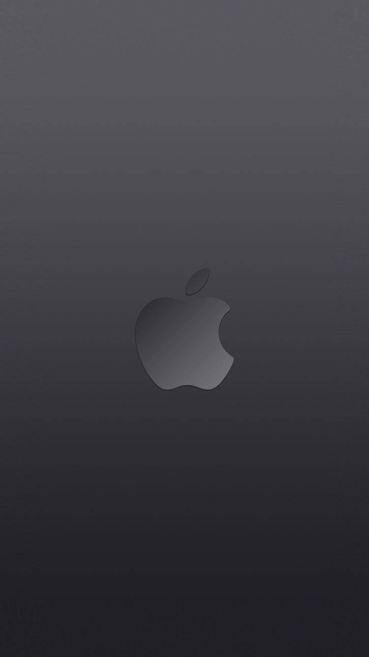 磨砂黑苹果Logo iPhone SE壁纸 壁纸
