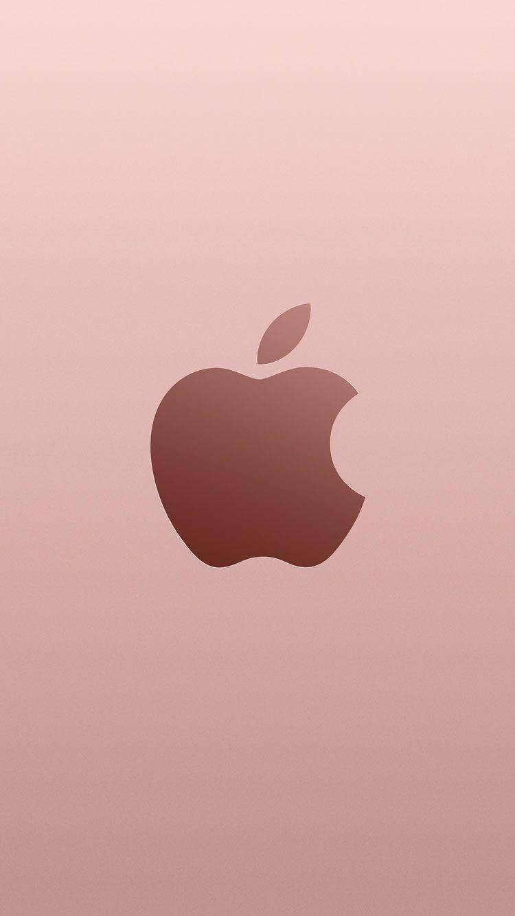 玫瑰金苹果Logo iPhone SE壁纸 壁纸