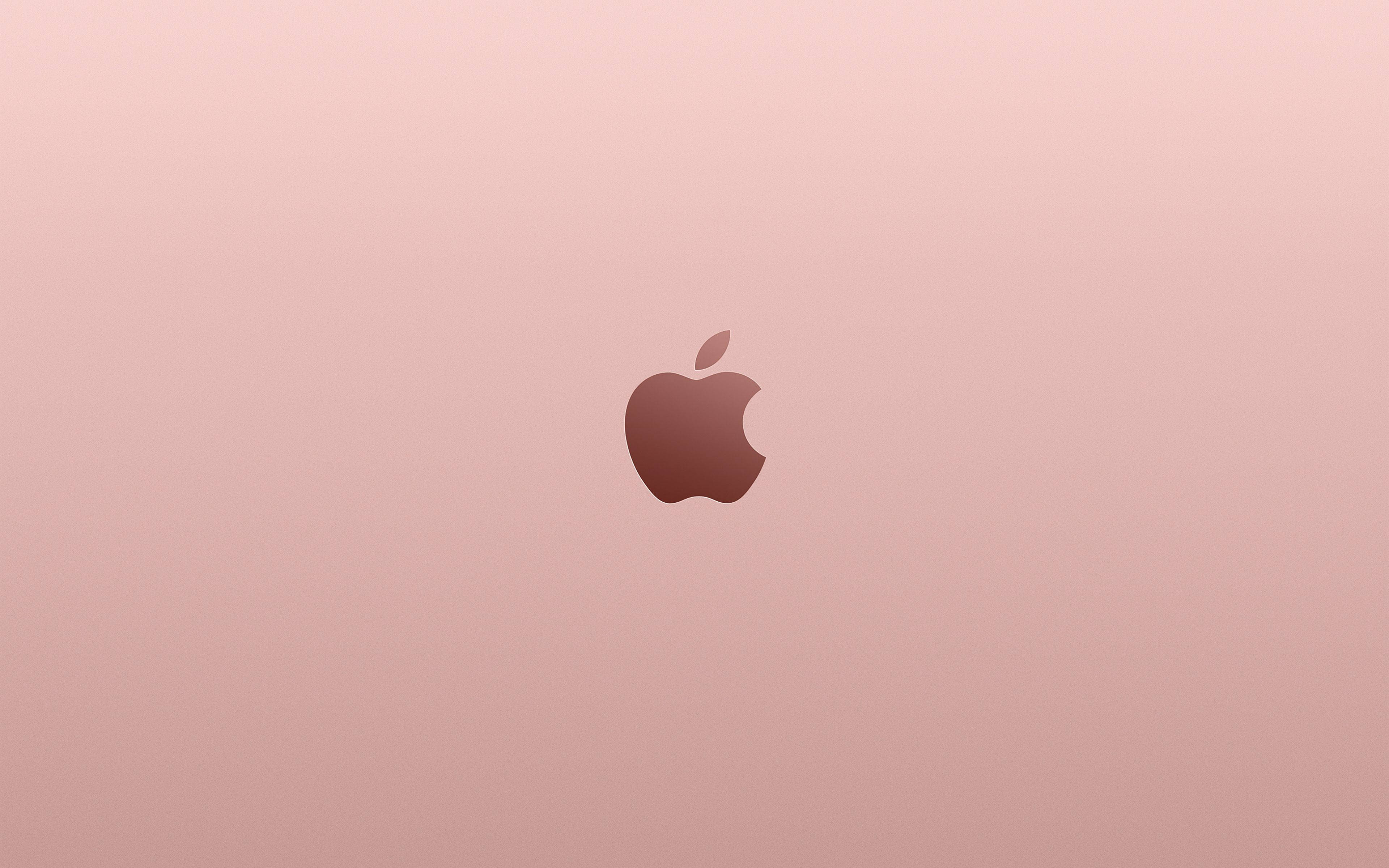 苹果logo粉色MacBook Pro美学 壁纸