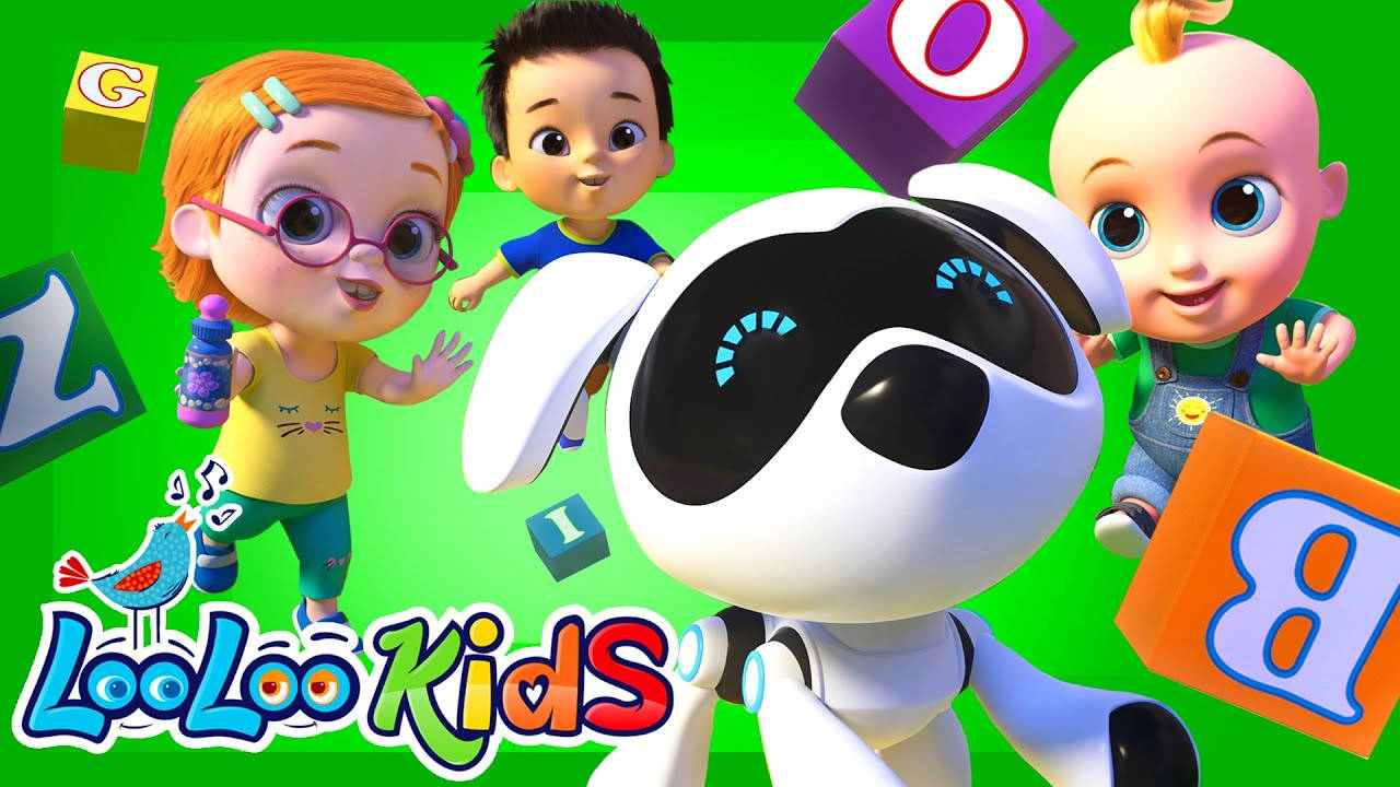 Looloo Kids追逐机器狗 壁纸