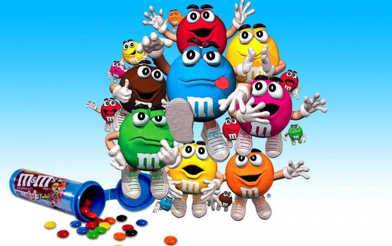 M&M's 彩色巧克力角色大集合 壁纸