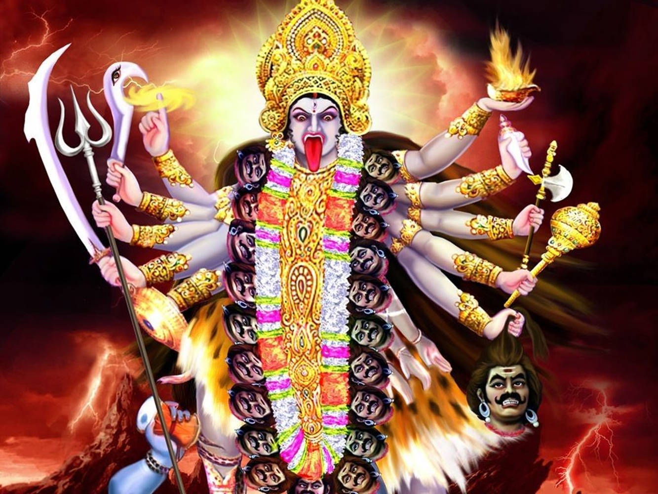 Maa Kali 多臂火焰美学 壁纸