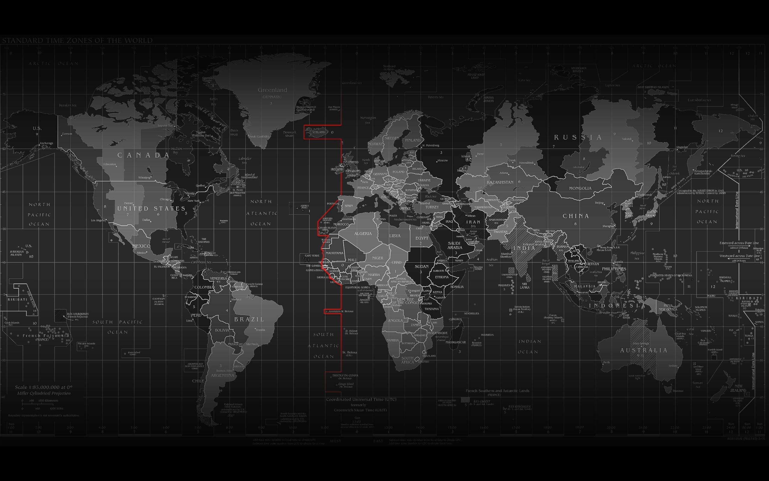 暗黑世界地图黑色Mac壁纸 壁纸