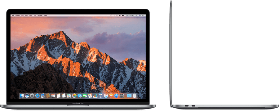 MacBook Pro 正面与侧面视图 壁纸