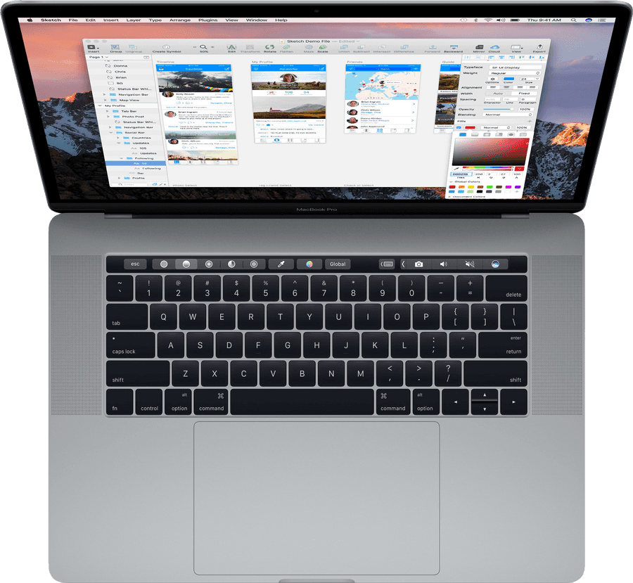 MacBook Pro 触控栏开启 壁纸