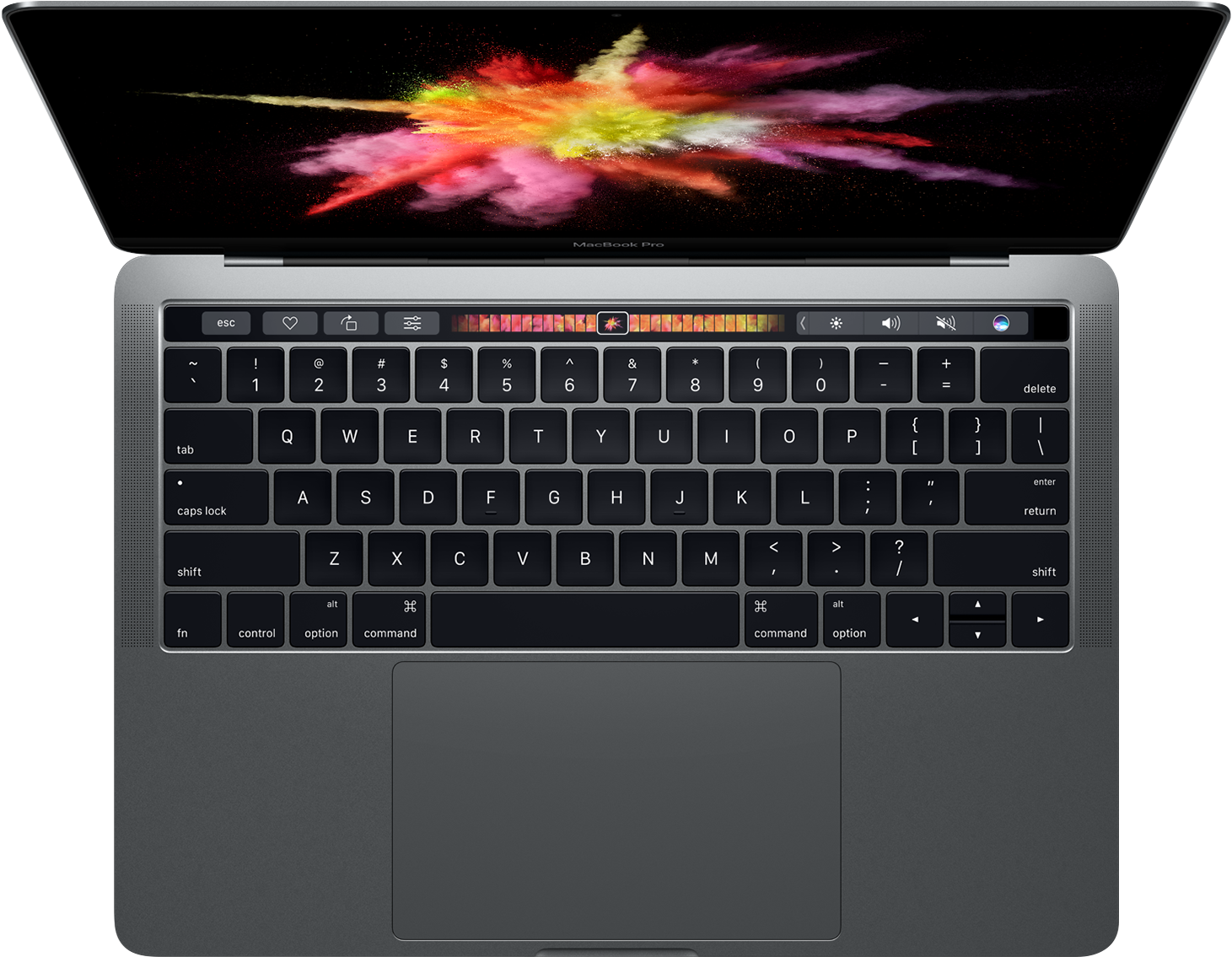 MacBook Pro Touch Bar 俯视视角 壁纸