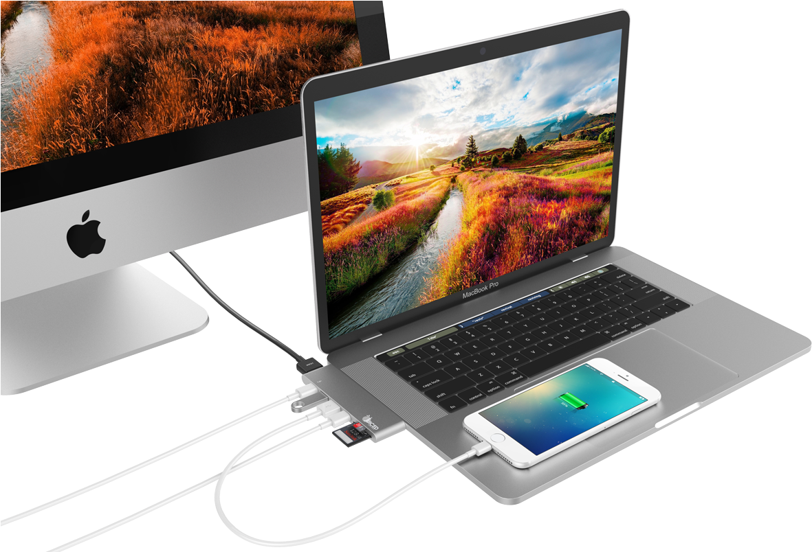 苹果MacBook Pro与iPhone及iMac桌面搭配 壁纸