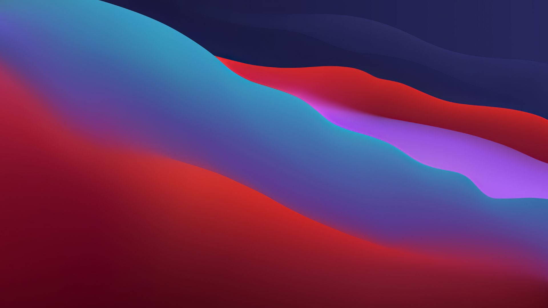 macOS Big Sur 红蓝波浪 壁纸