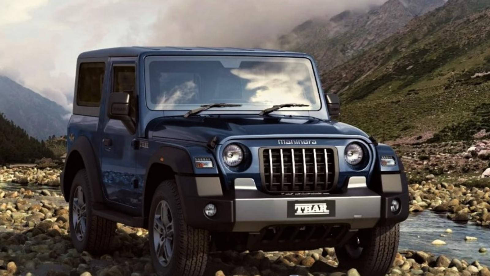 Mahindra Thar 2021 岩石路 壁纸