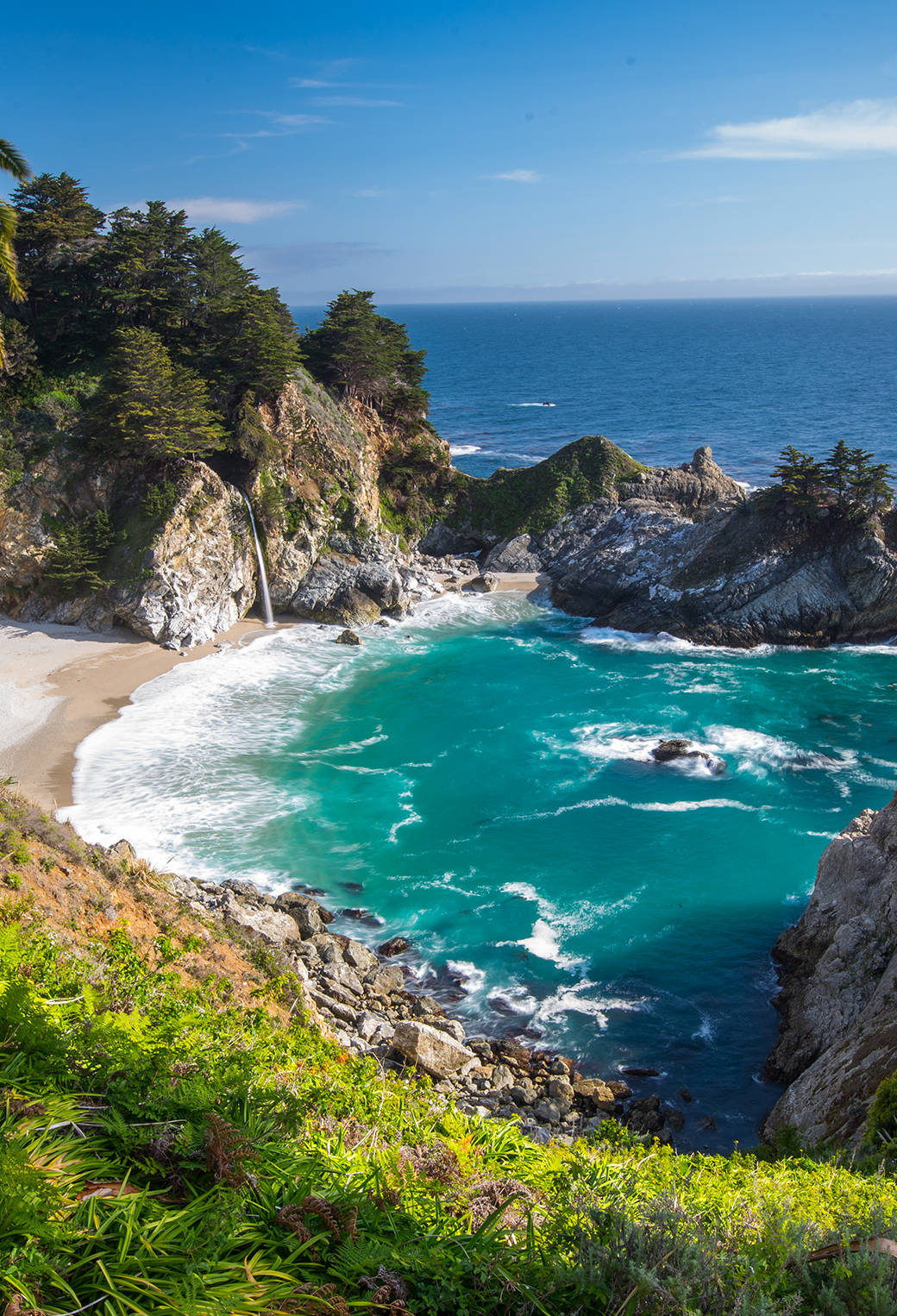 McWay Falls 大苏尔 iPhone 加州 壁纸