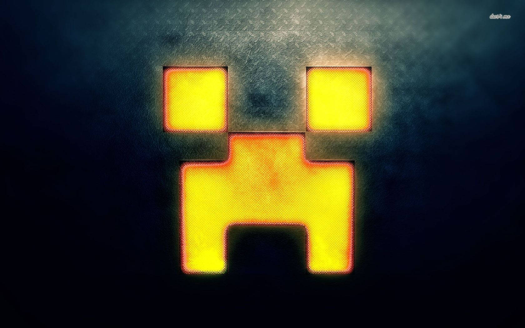 用这个Minecraft苦力怕脸发光起来 壁纸