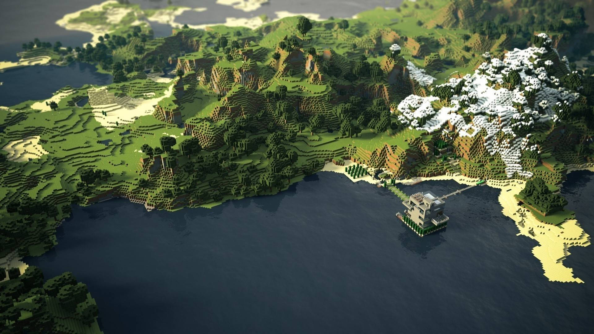 Minecraft 森林生物群系景观 壁纸