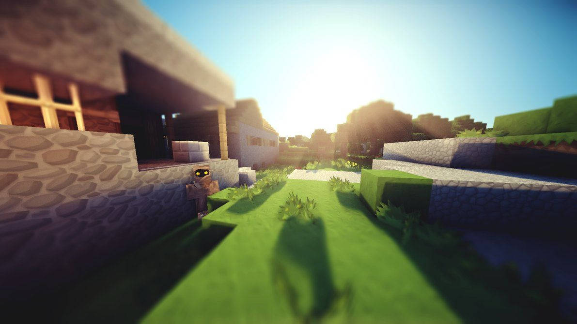 Minecraft中明媚晴朗的一天 壁纸