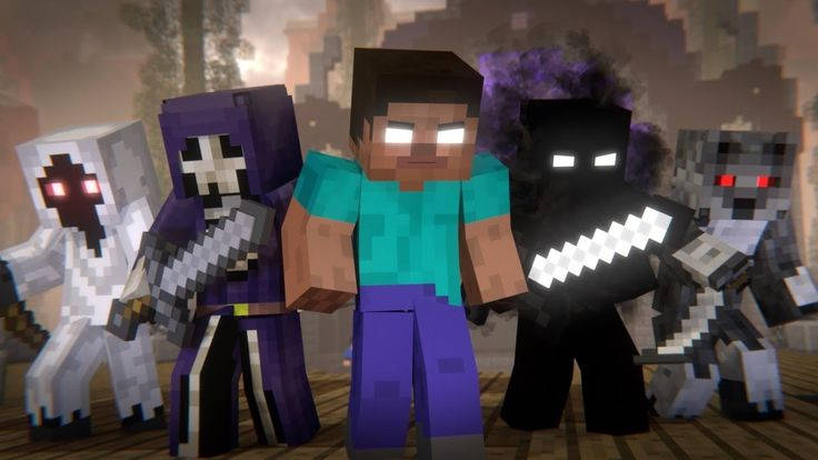 Minecraft Herobrine与怪物及实体 壁纸
