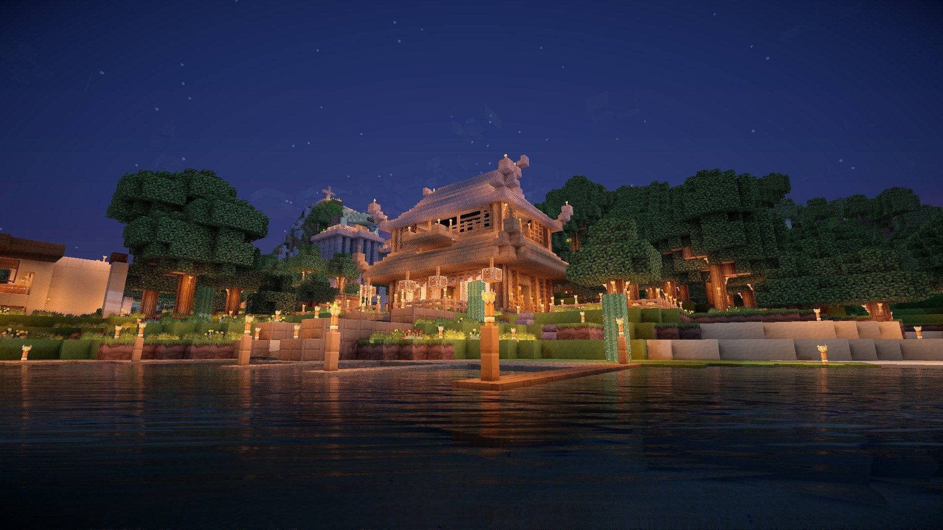 Minecraft PC 传统日式房屋 壁纸