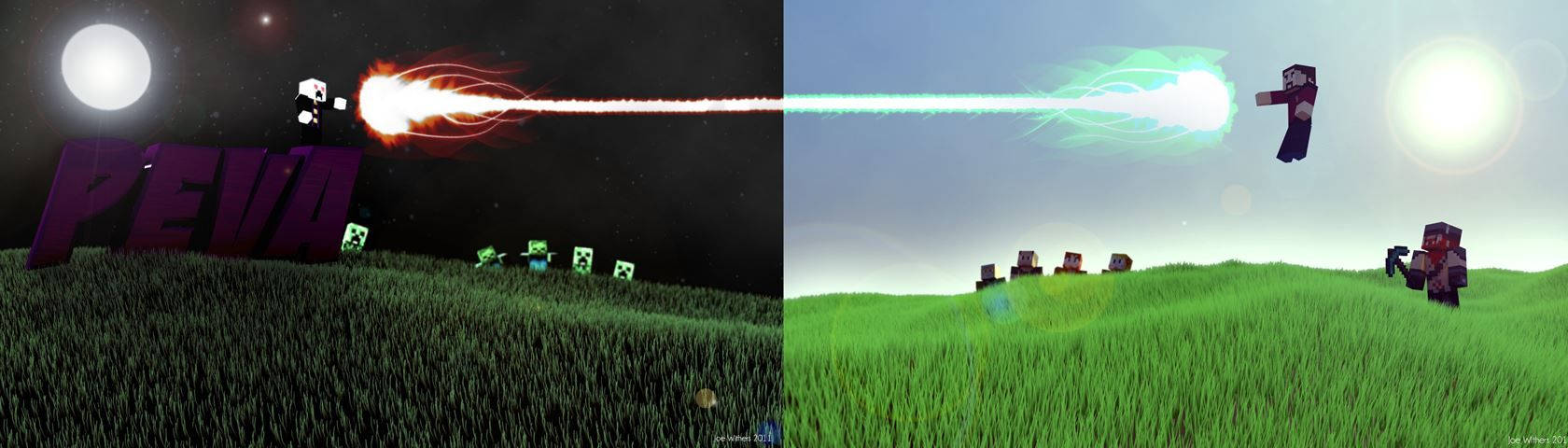 高清 Minecraft 融合火球壁纸