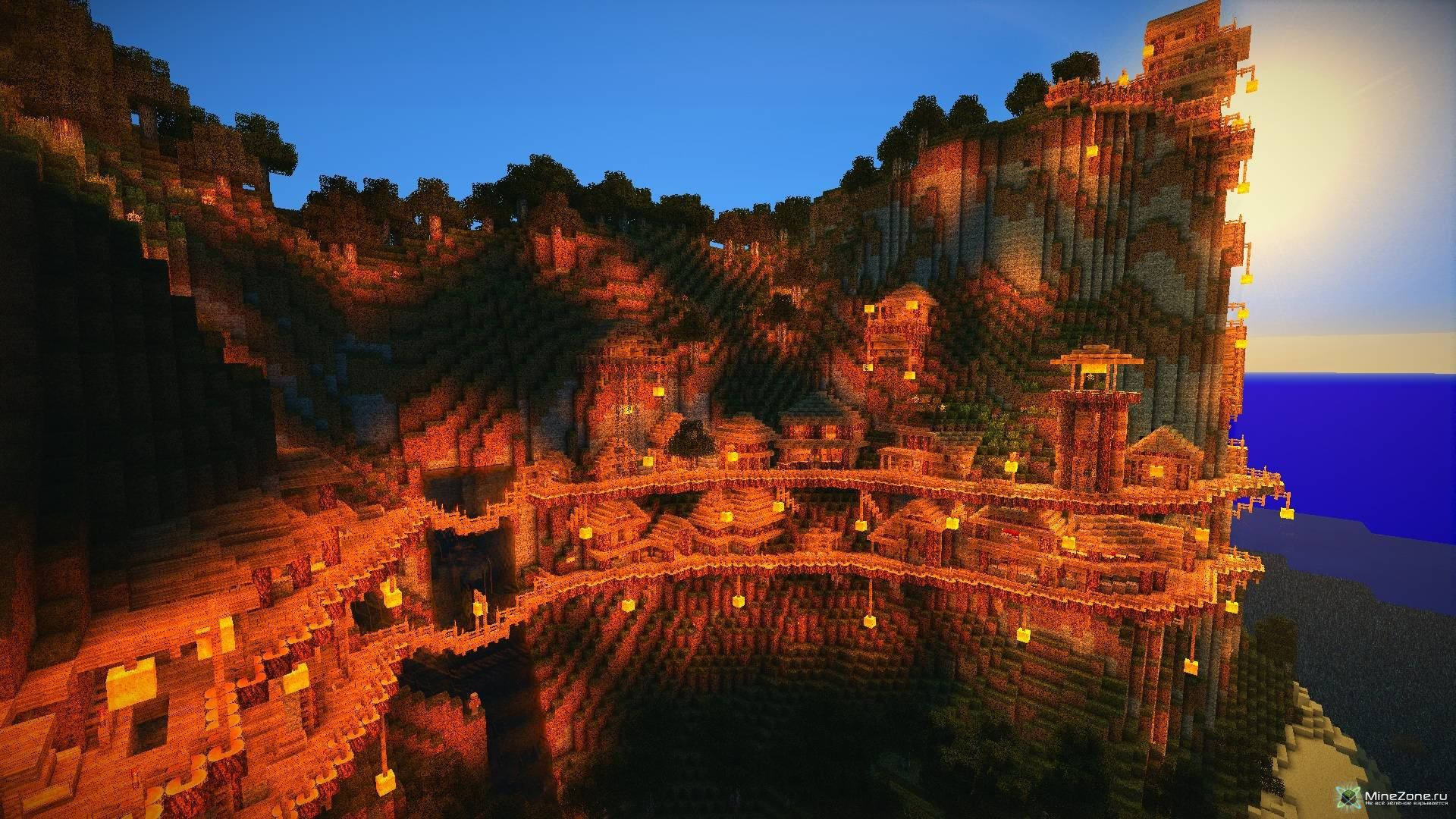 Minecraft 美学棕色城堡 壁纸