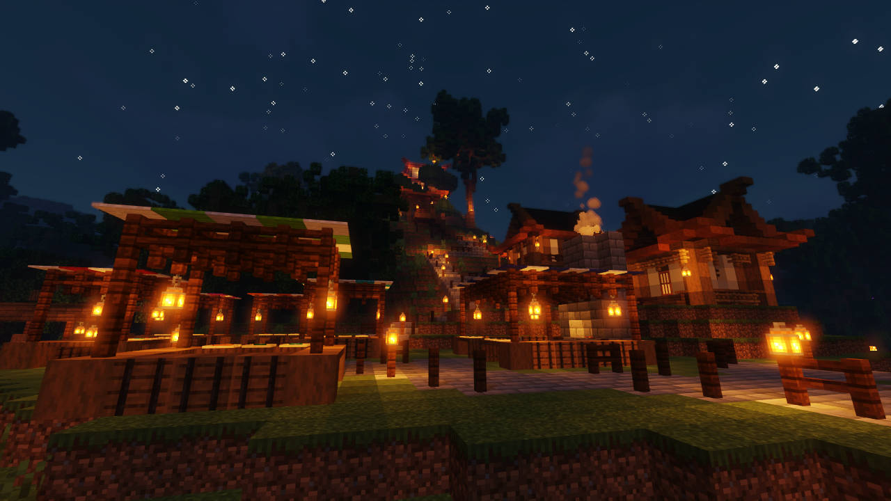 Minecraft 美学棕色灯塔 壁纸