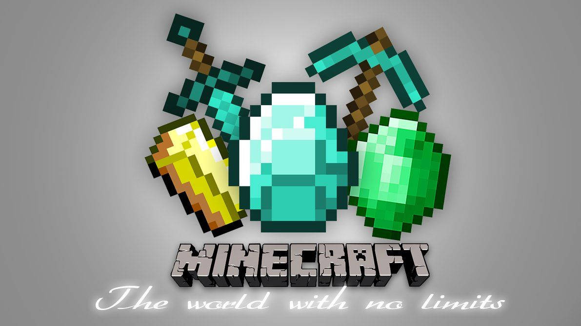 像素化Minecraft宝藏物品壁纸