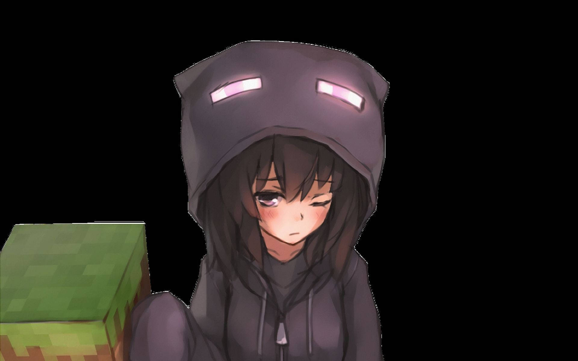 Minecraft可爱动漫女孩头像 壁纸