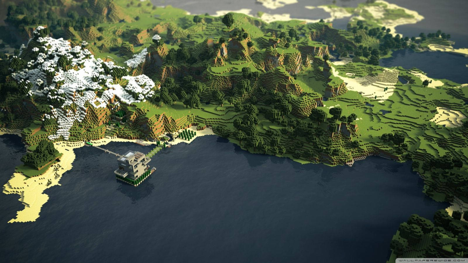 Minecraft海洋森林景观壁纸
