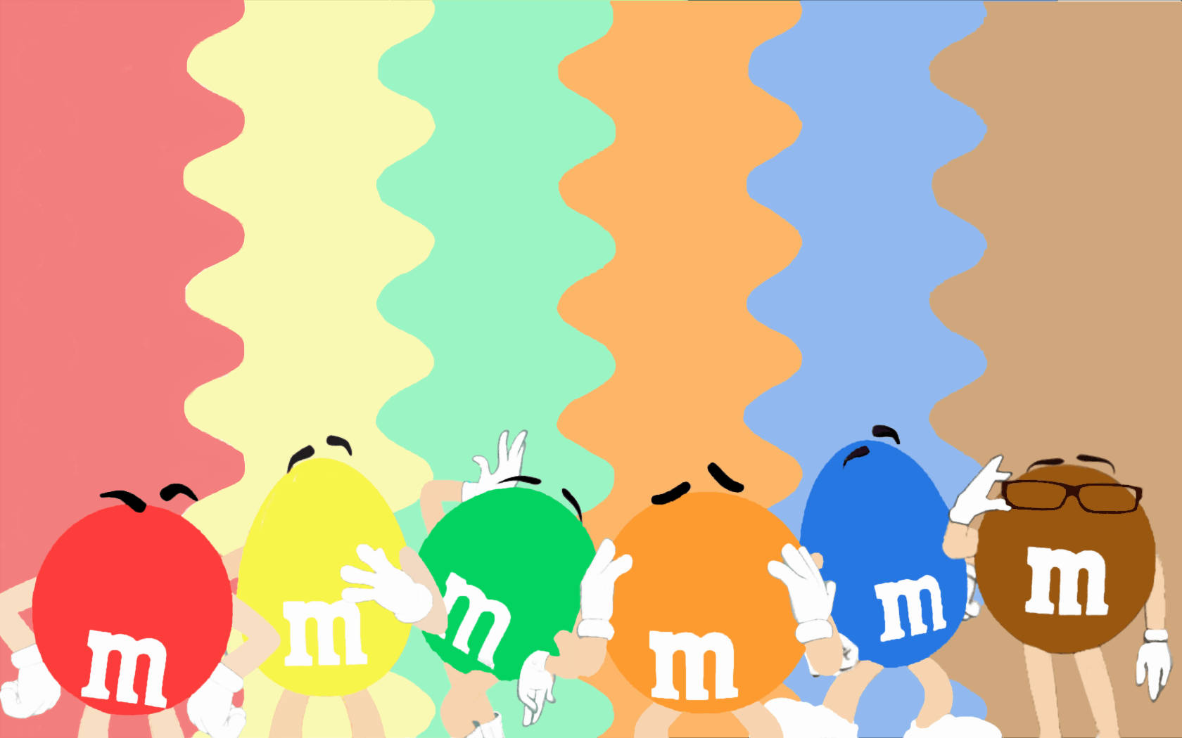 Mms彩色角色矢量艺术 壁纸