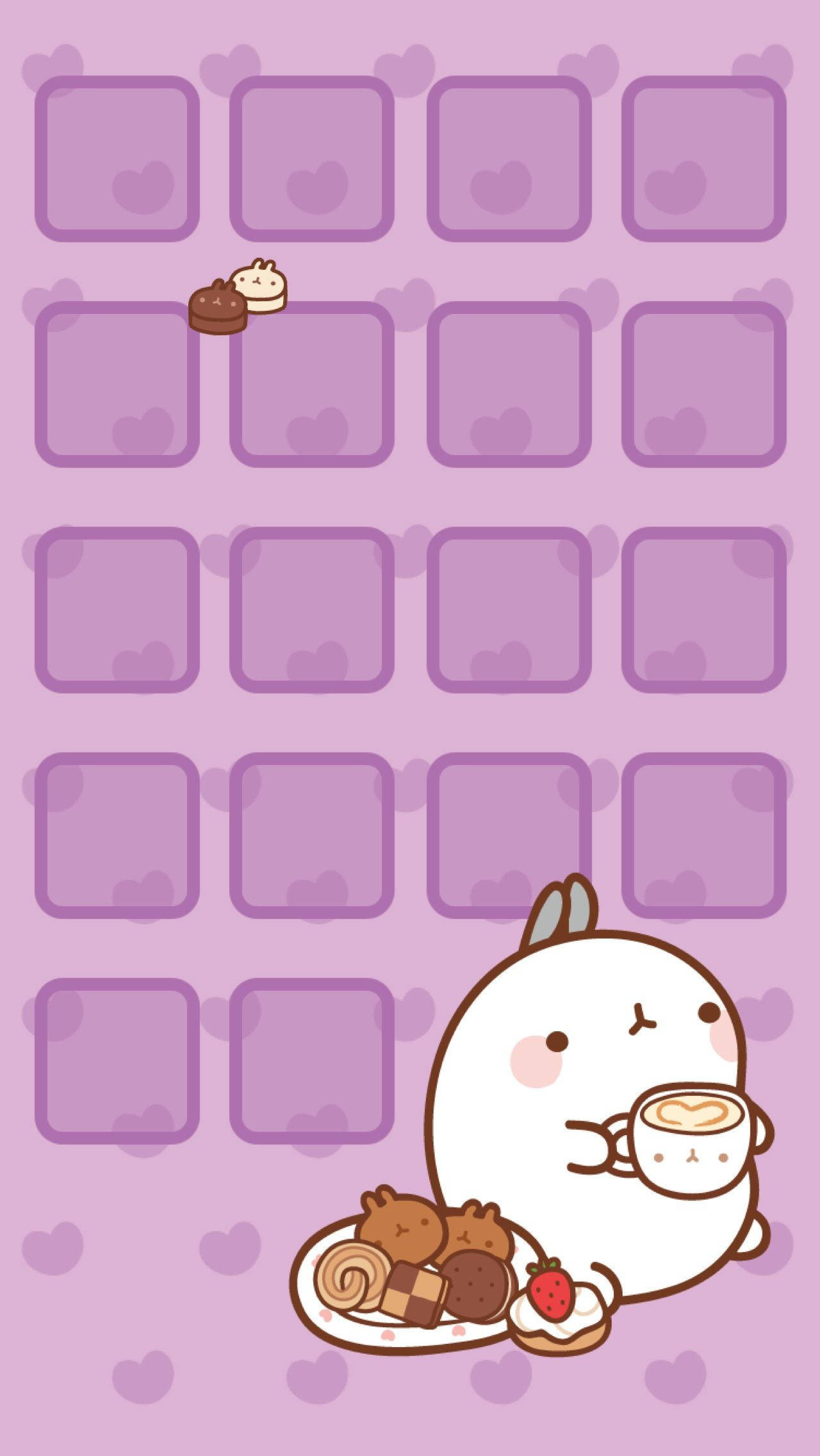 Molang 零食时光可爱iPad壁纸 壁纸