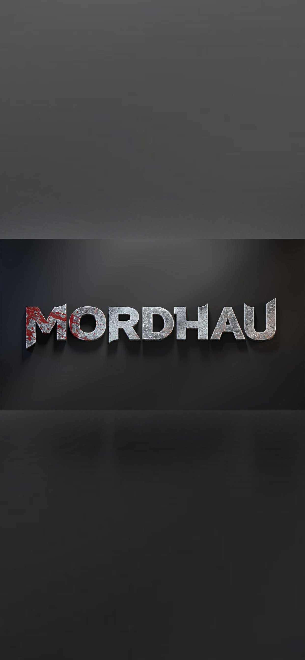 黑暗背景上的Mordhau标志 壁纸