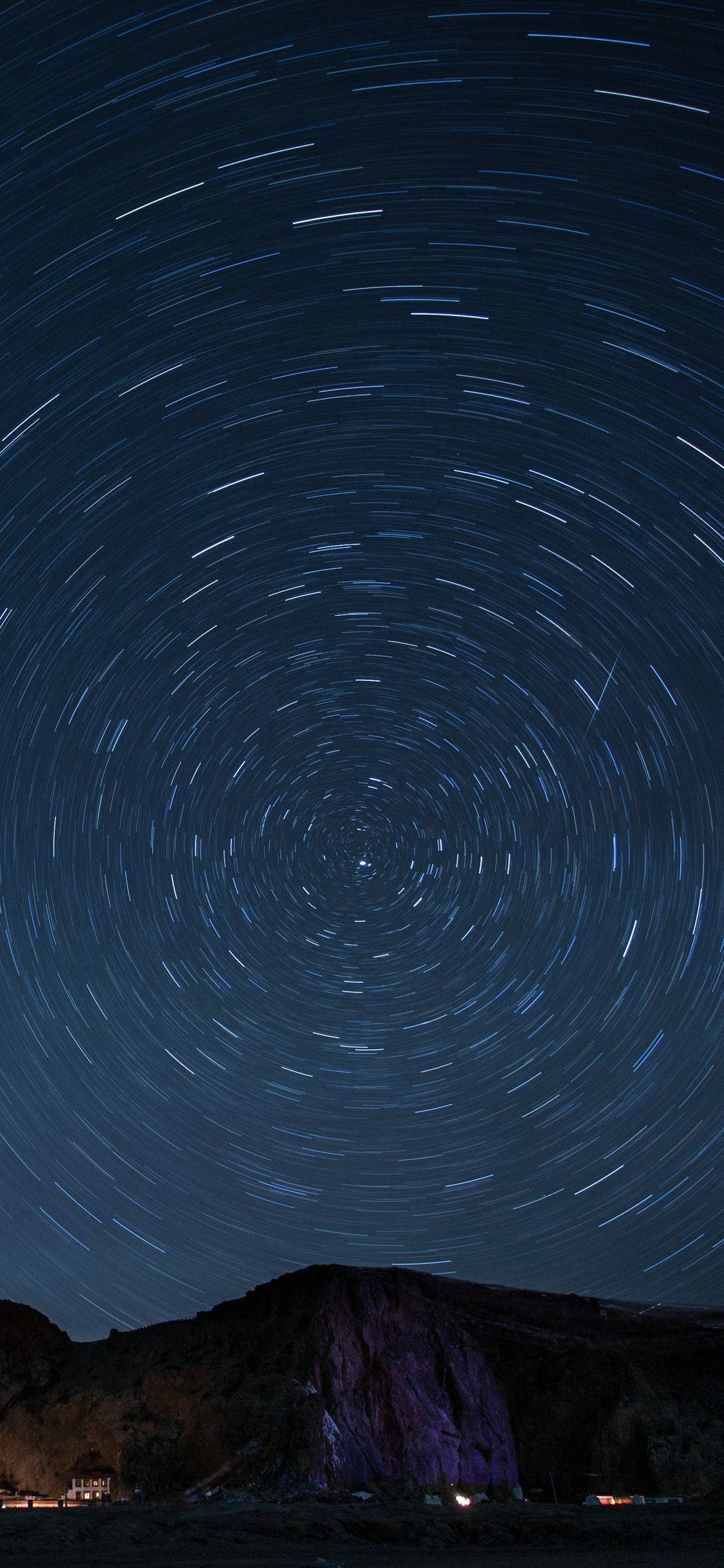 Mountain Aesthetic Dark Blue HD 壁纸