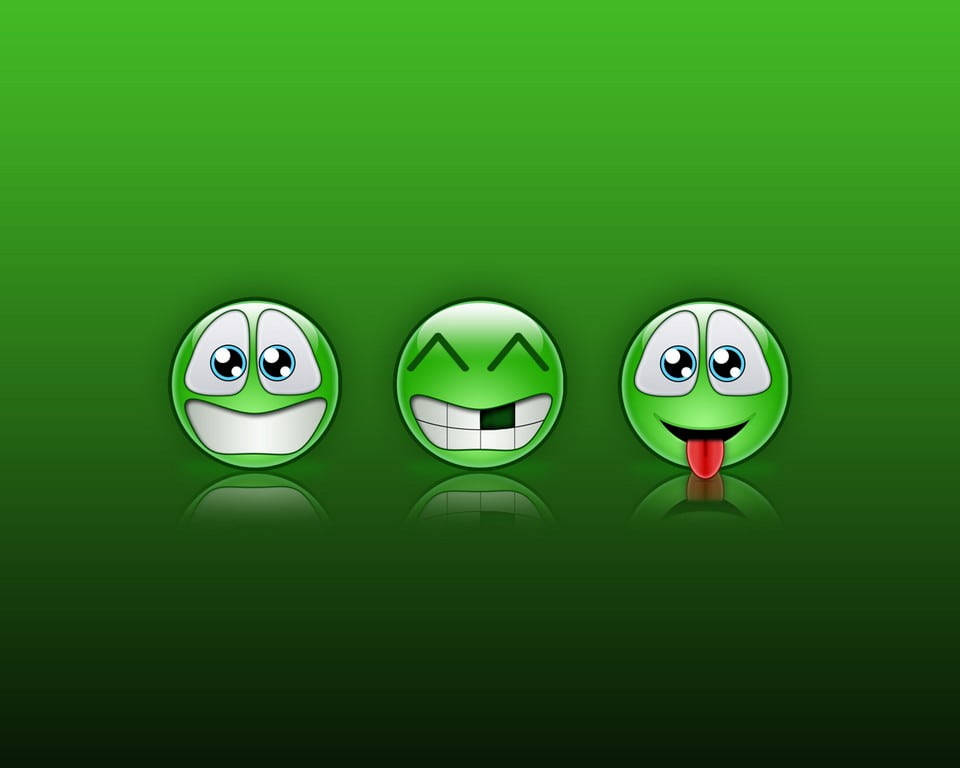 MSN Messenger 绿色表情符号 壁纸
