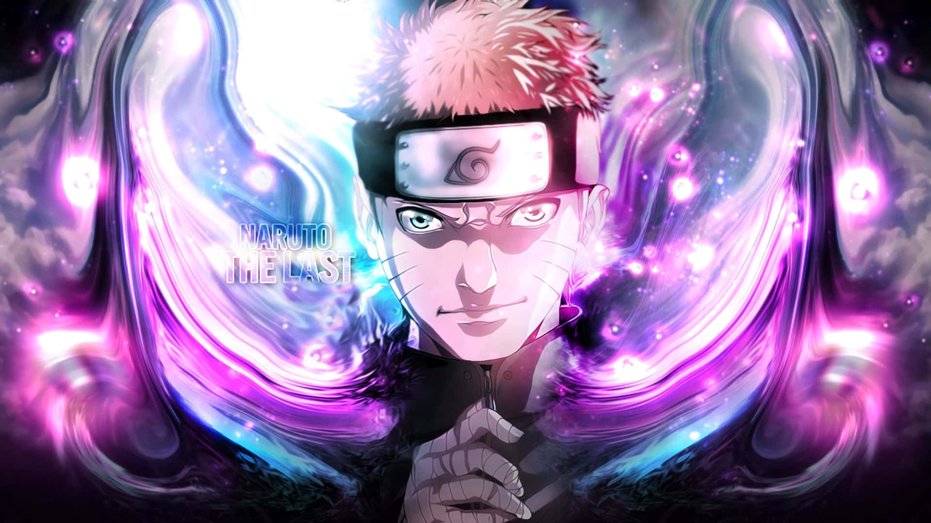 Naruto霓虹紫抽象数字艺术 壁纸
