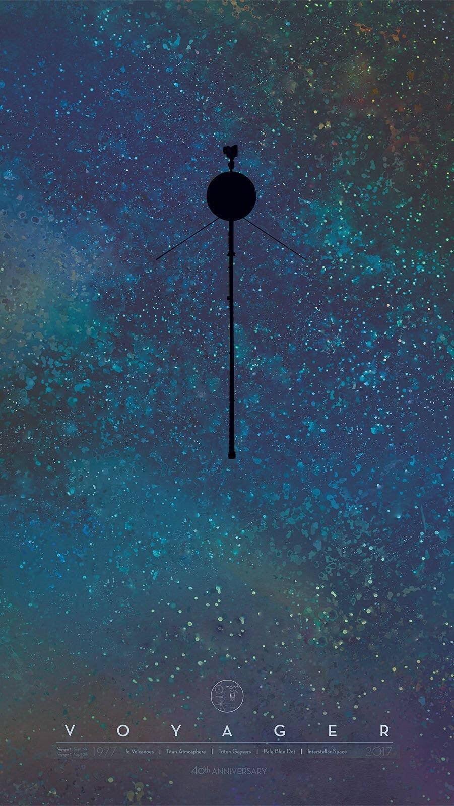 NASA iPhone 旅行者号40周年 壁纸