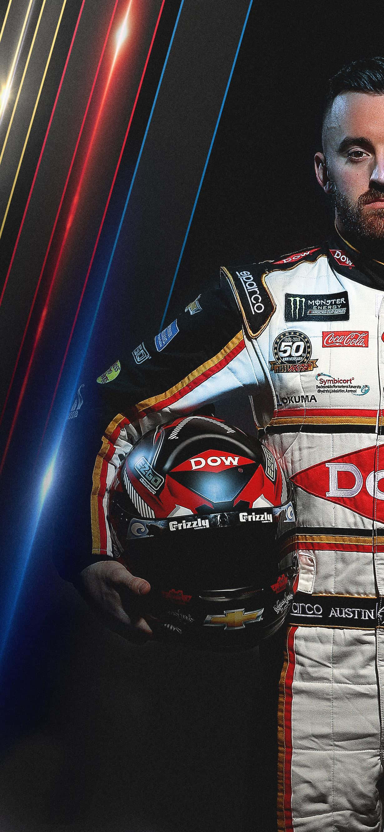 始终在赛跑，始终准备就绪——NASCAR iPhone 壁纸