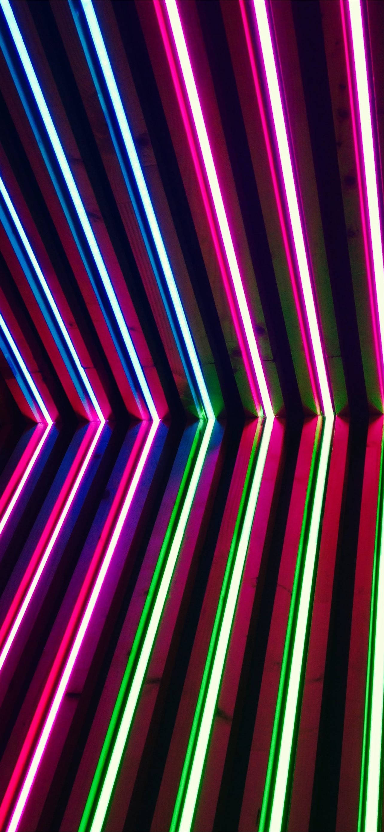 Neon Purple iPhone Tube Lights 壁纸