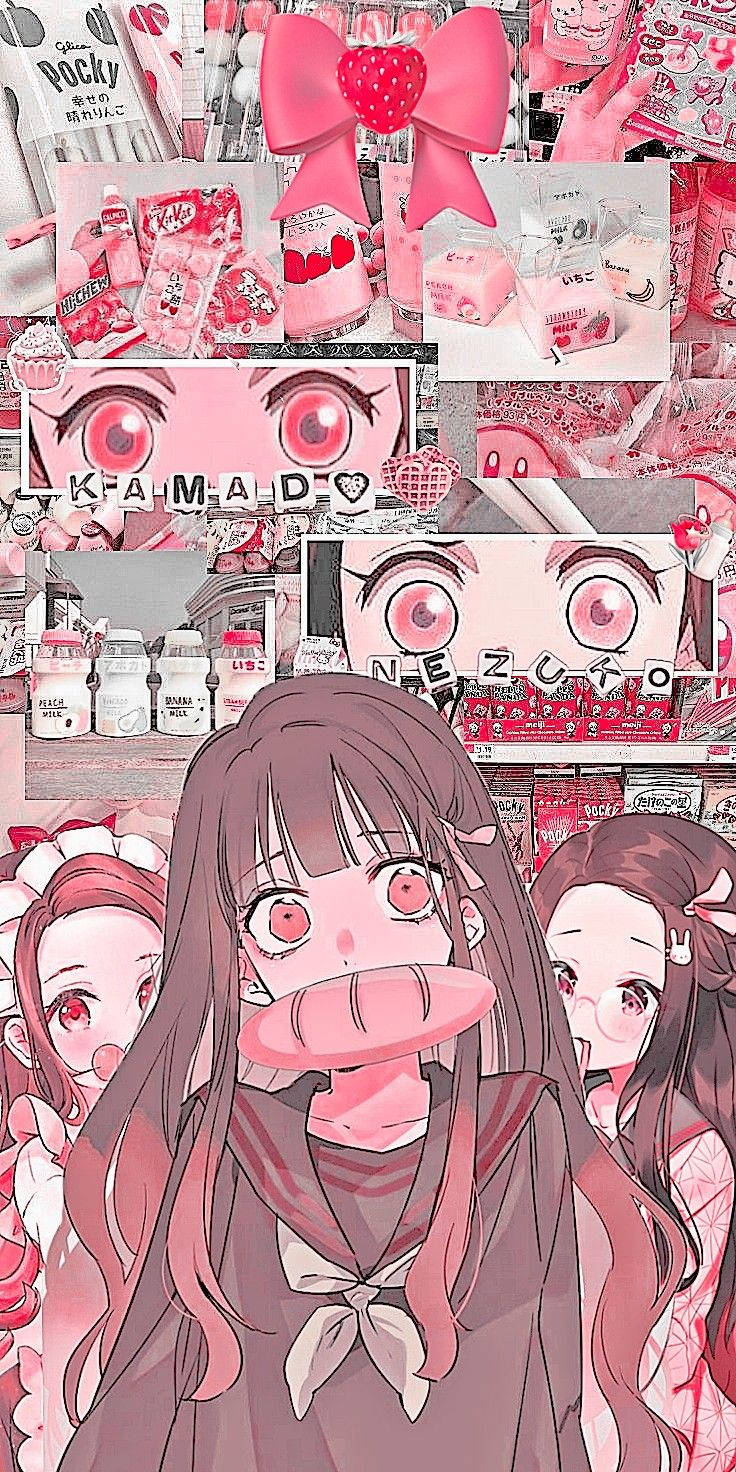 Nezuko 柔和美学拼贴 壁纸