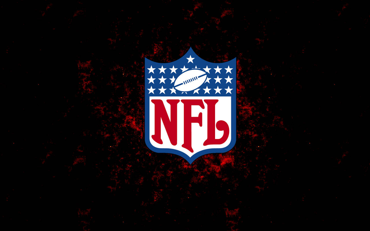 黑色背景上的NFL橄榄球标志 壁纸