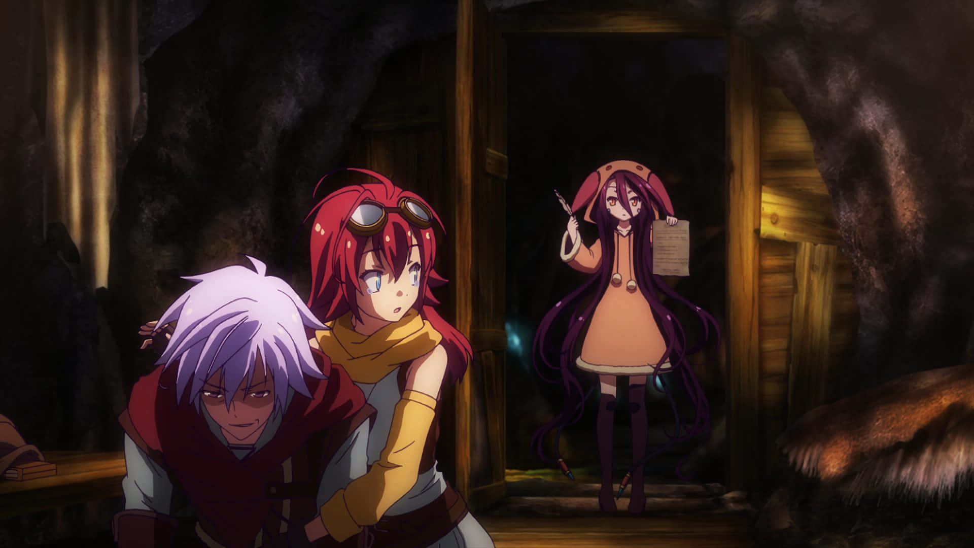 No Game No Life 空白与柯洛涅的逃逸画面 壁纸