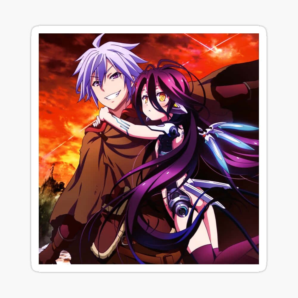 No Game No Life 里克抱起休比图片 壁纸