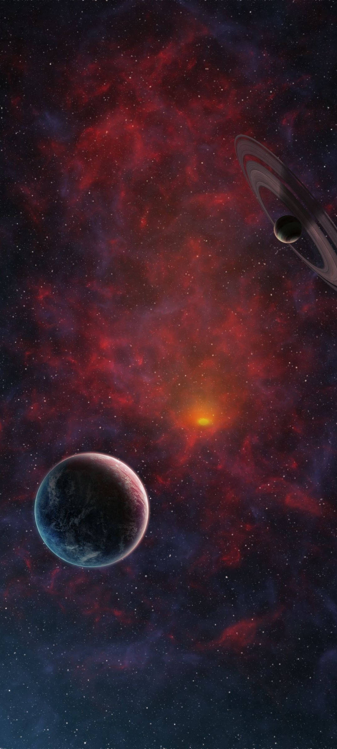 红米Note 10红色外星太空 壁纸