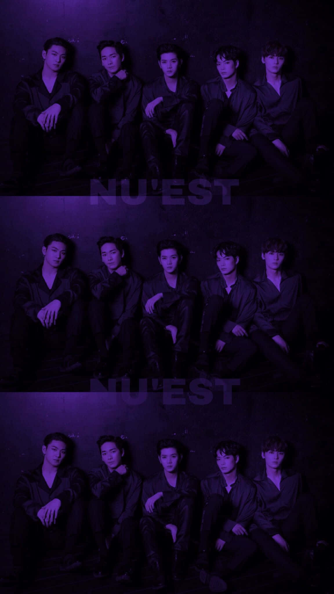 暗紫调NUEST韩国男团 壁纸