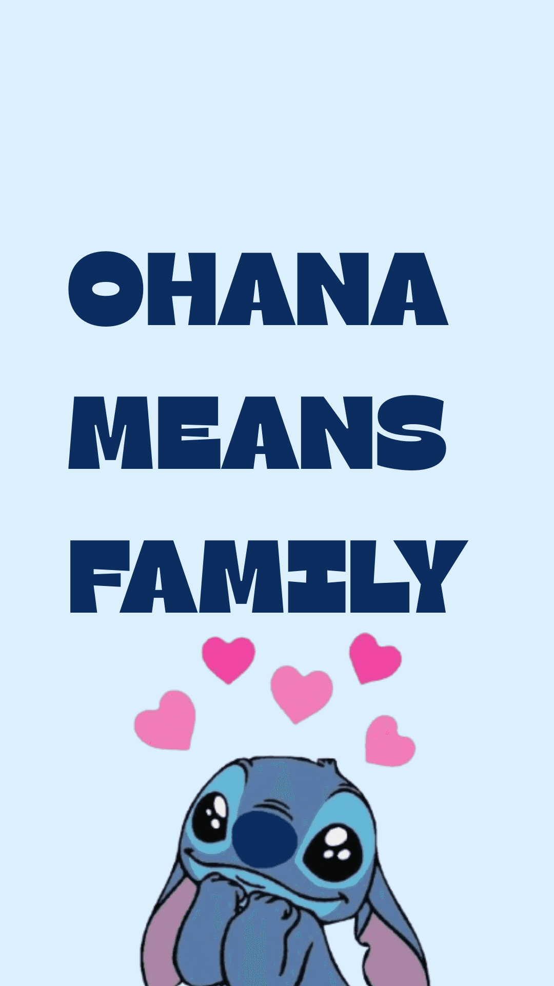 Ohana 意味着家庭 史迪奇 壁纸