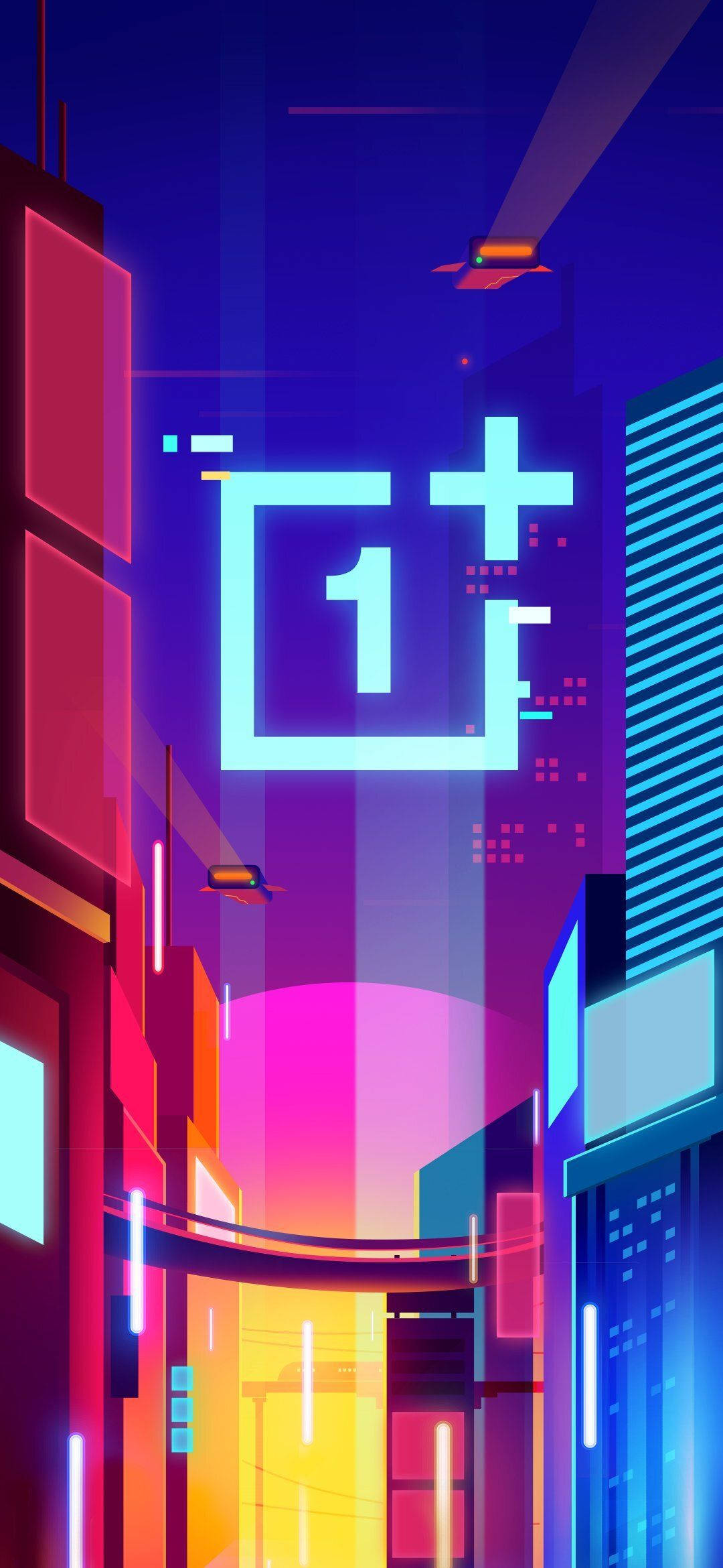 OnePlus 城市灯光艺术 壁纸